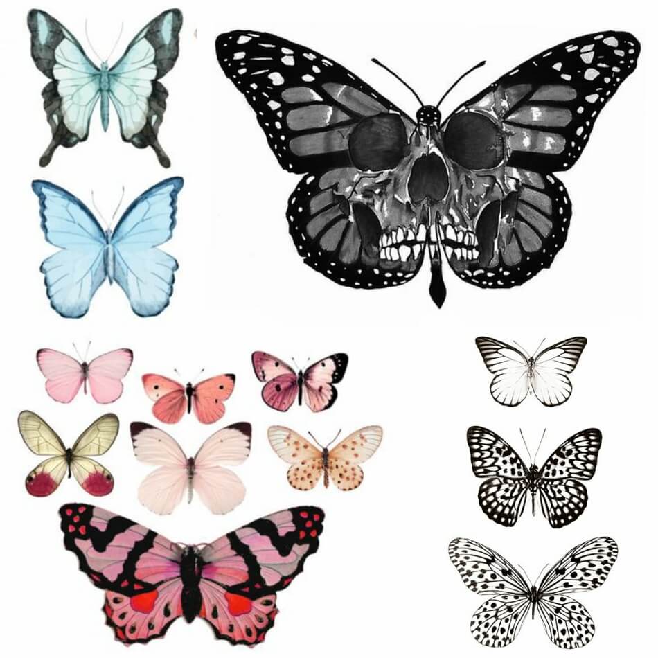 Тату бабочка - Эскизы тату бабочка - Эскизы татуировка бабочка