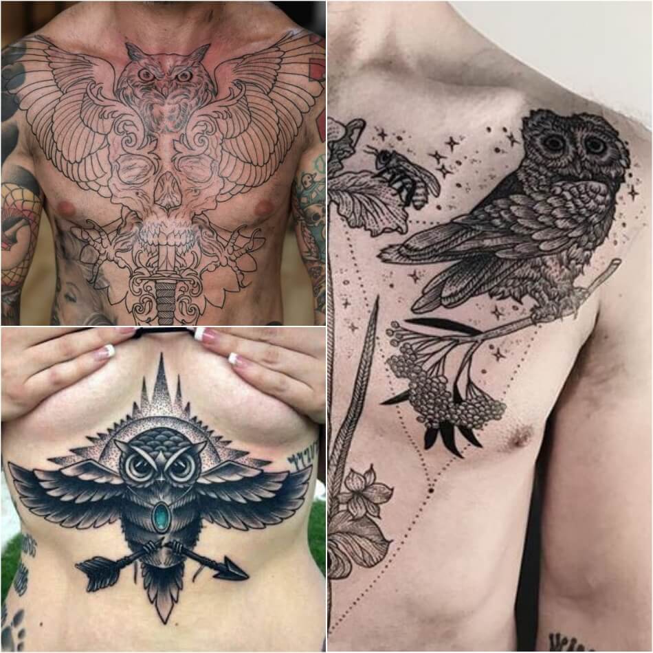 Тату Сова  -  Значение  и Эскизы Татуировки с Совой