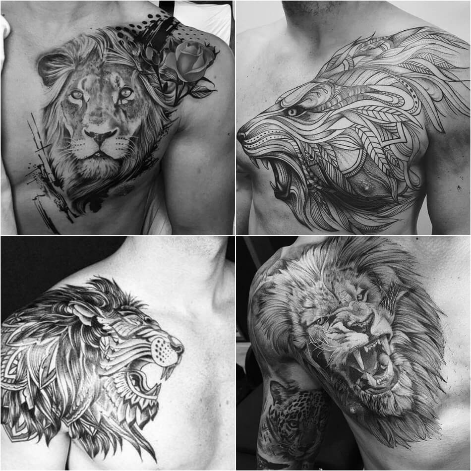 Тату лев - Тату Лев для Мужчин - Мужские Татуировки со Львом