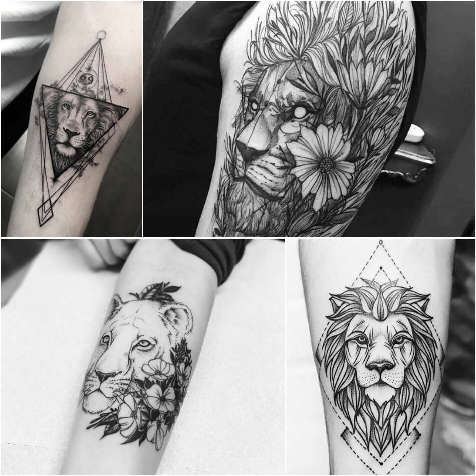  Тату лев - Тату Лев для Девушек - Женские Татуировки со Львом