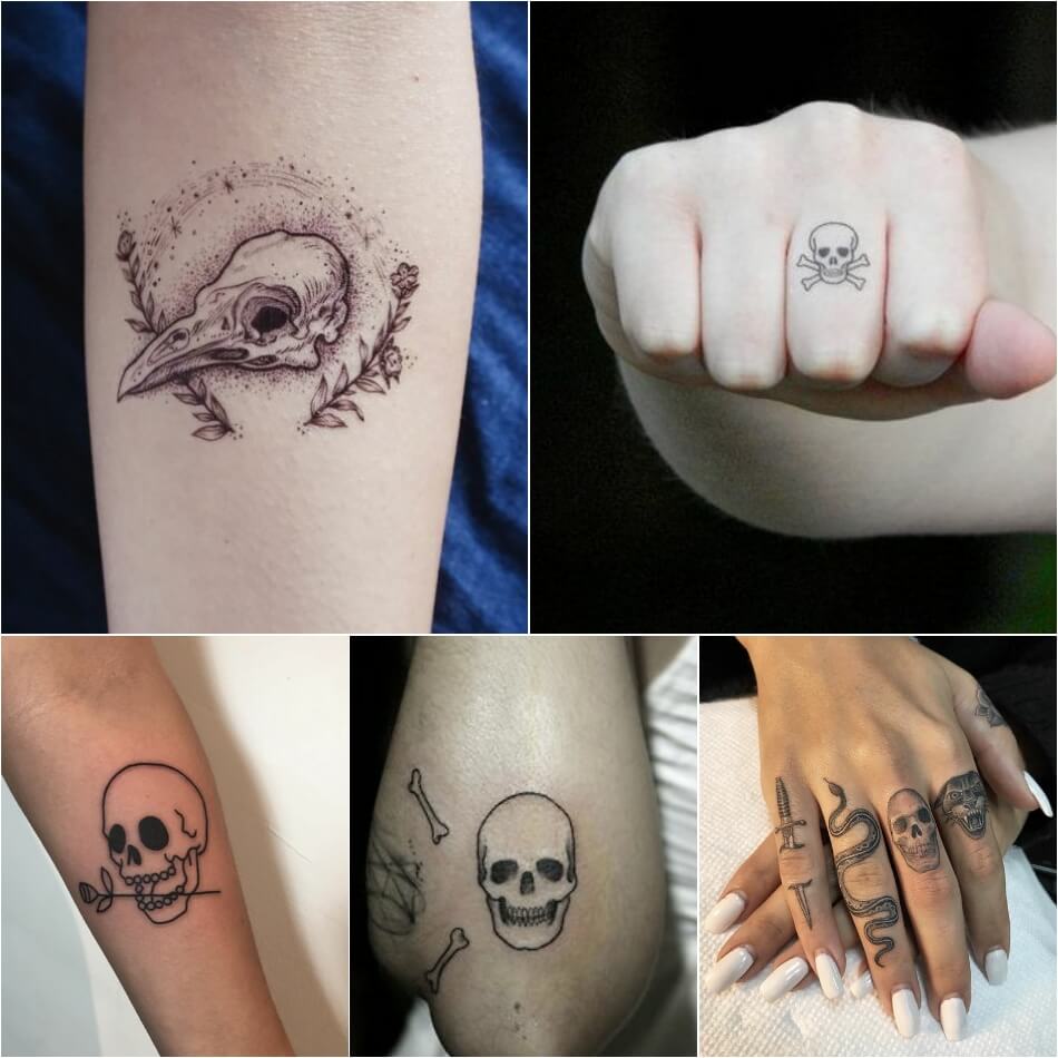 Тату череп - Маленькие татуировки с черепом - Татуировка череп