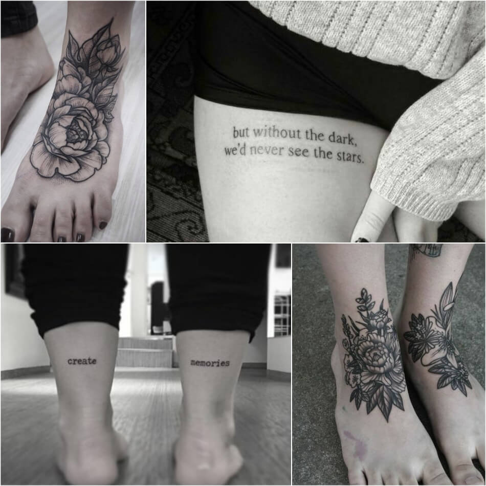 Тату на ноге - Татуировка на ноге - Тату на ноге женские - Тату на ноге для девушек