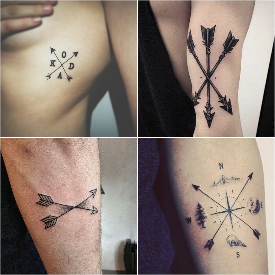 Пересекающиеся стрелы тату