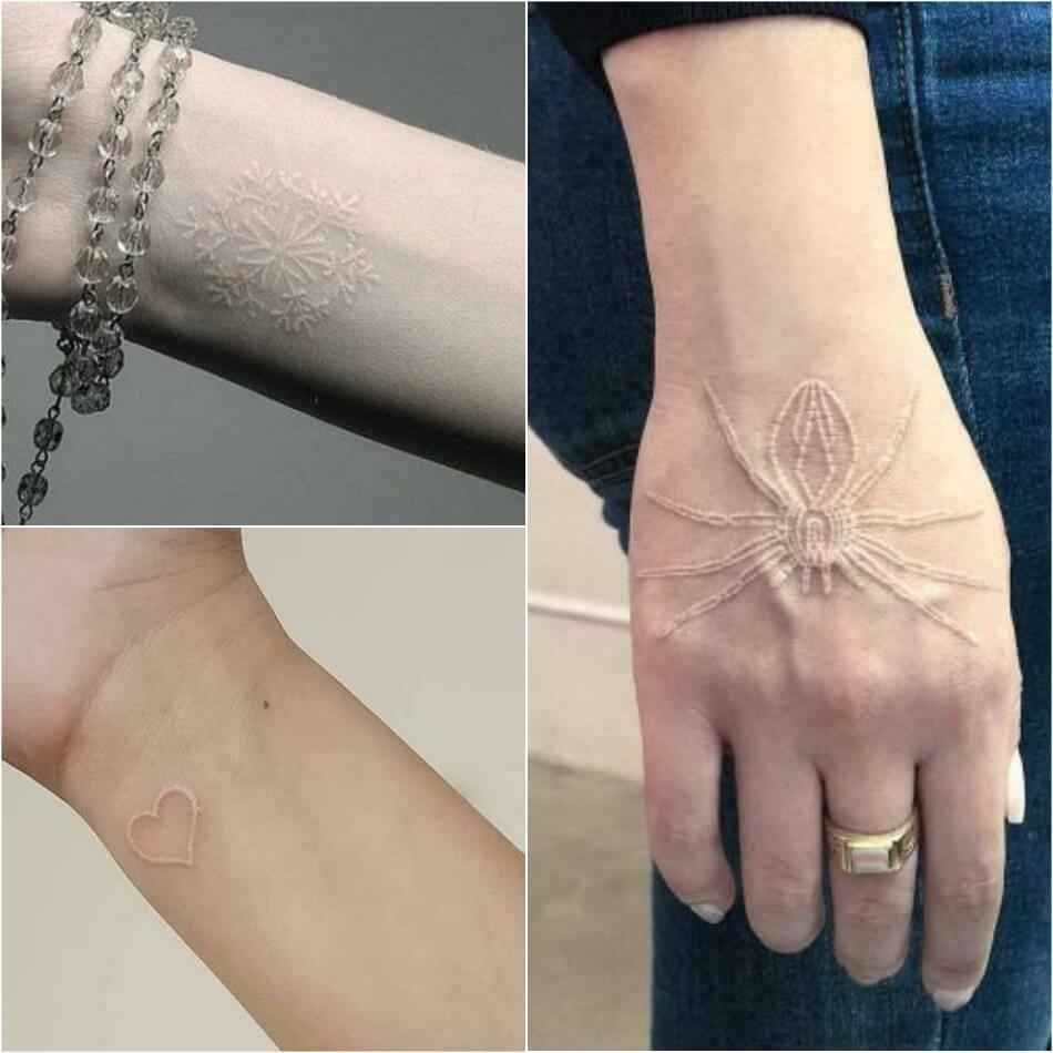 Белые тату - Белые Татуировки - Белые тату женские - Белые тату на руке