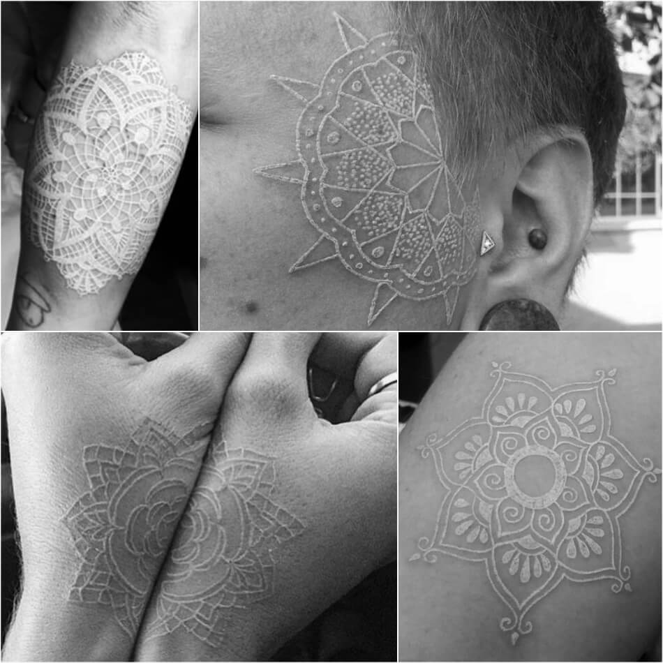 Белые тату - Белые Татуировки - Белые тату женские 