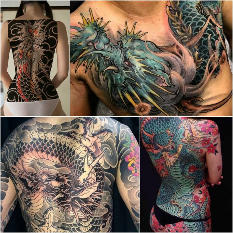 татуировка в форме дракона