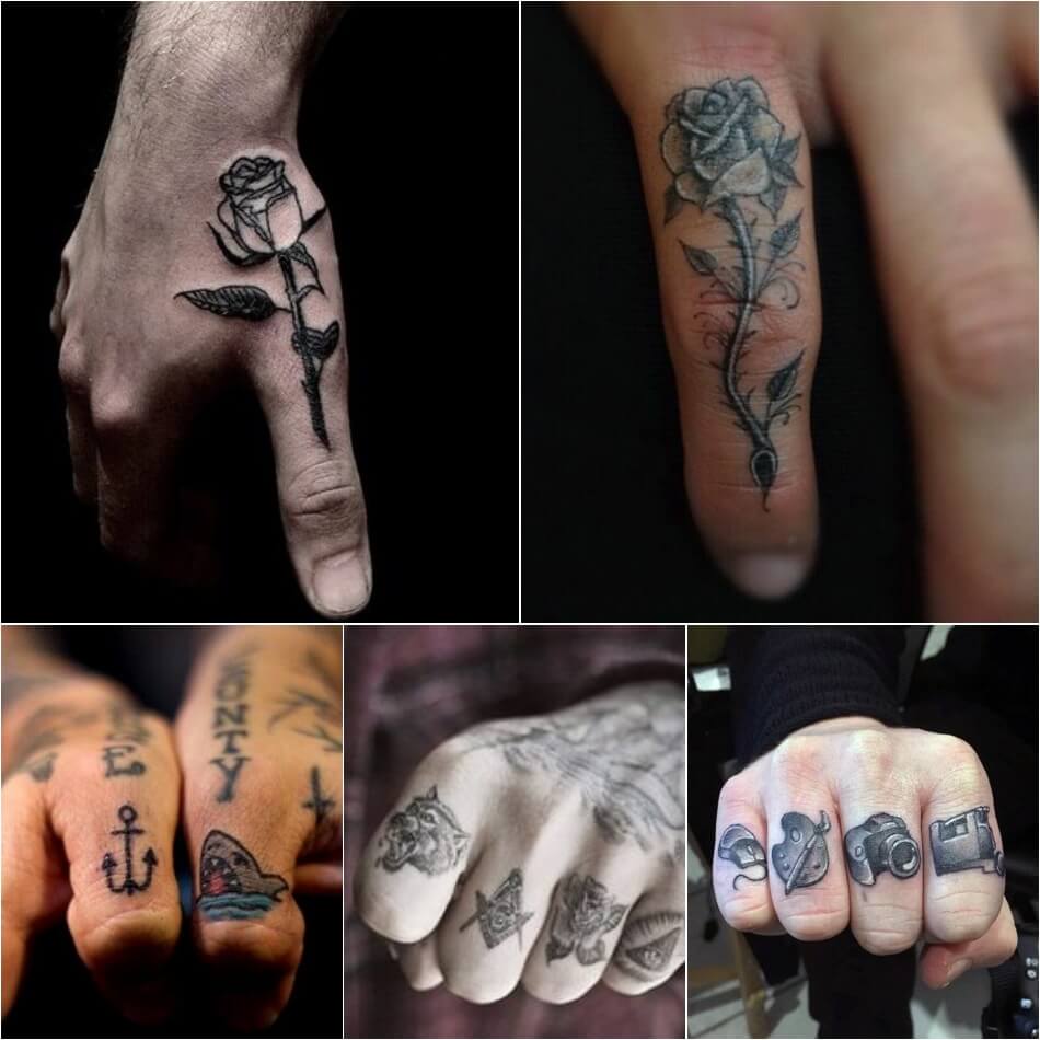 Тату на пальце - Мужские тату на пальце - Тату на пальце для мужчин - Татуировка мужская на пальце 