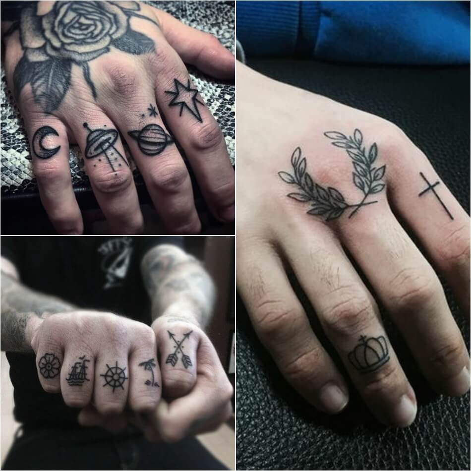 Тату на пальце - Мужские тату на пальце - Тату на пальце для мужчин - Татуировка мужская на пальце 