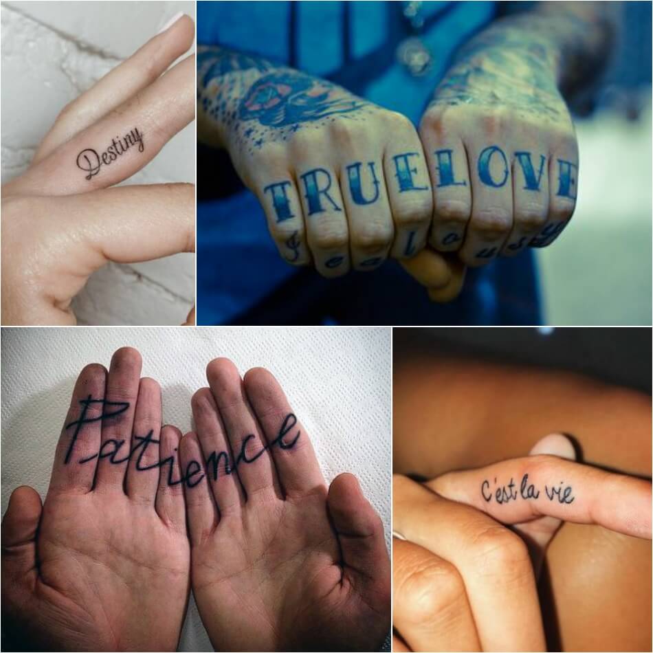 Тату на пальце - Тату надпись на пальце - Татуировка надпись на пальце 