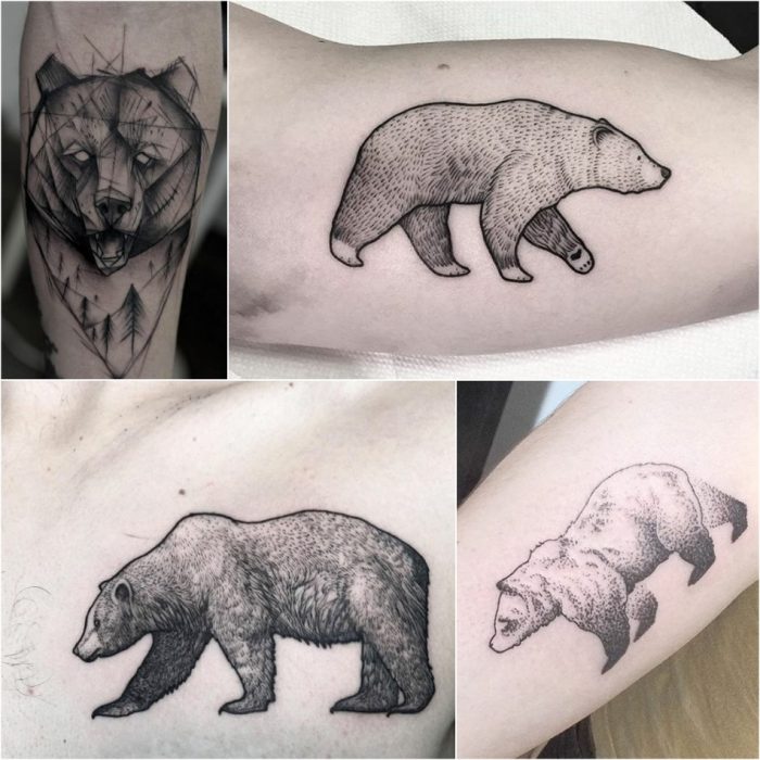 Тату (татуировки) Медведь: значение и эскизы для девушек и мужчин