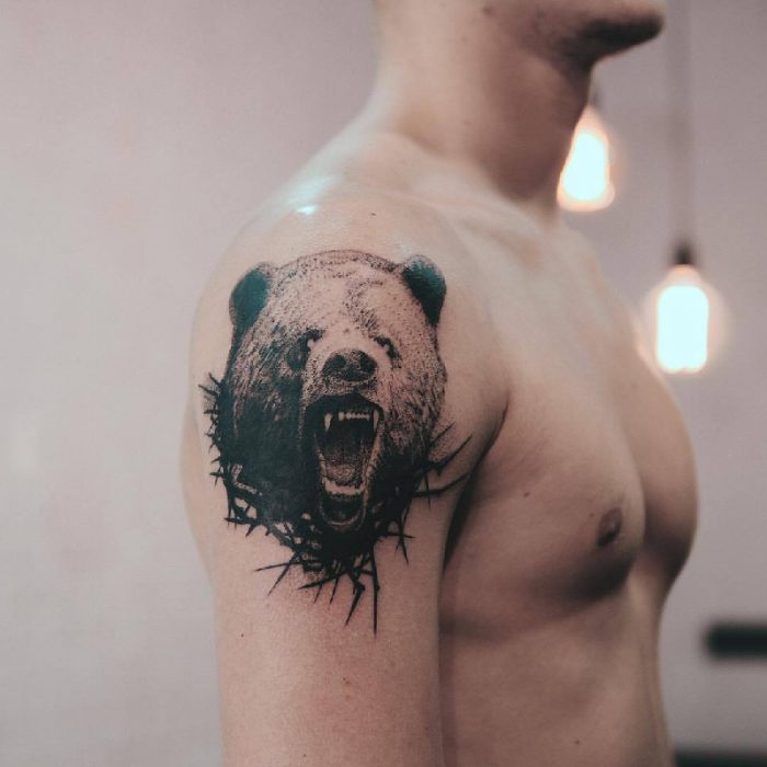 Тату медведь - Татуировка медведь - Значение тату медведь