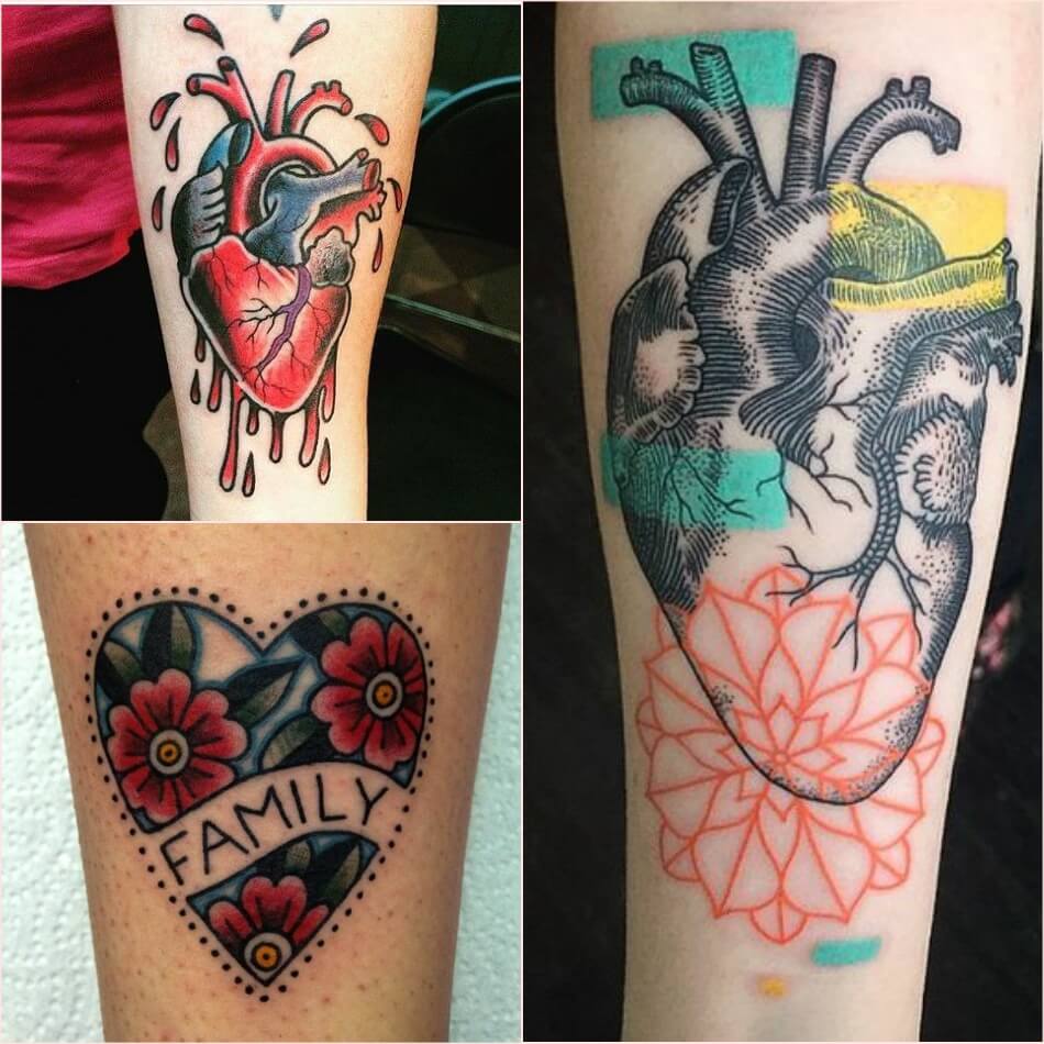 Тату сердце - Мужские тату сердце - Татуировка сердце для мужчин 