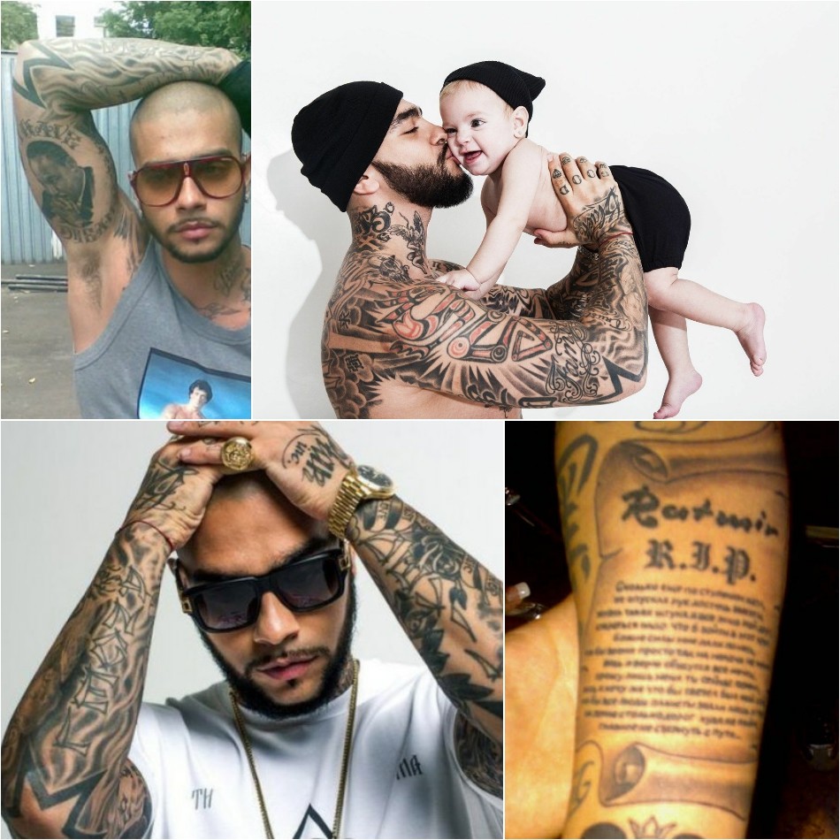 Татуировки Тимати на руках