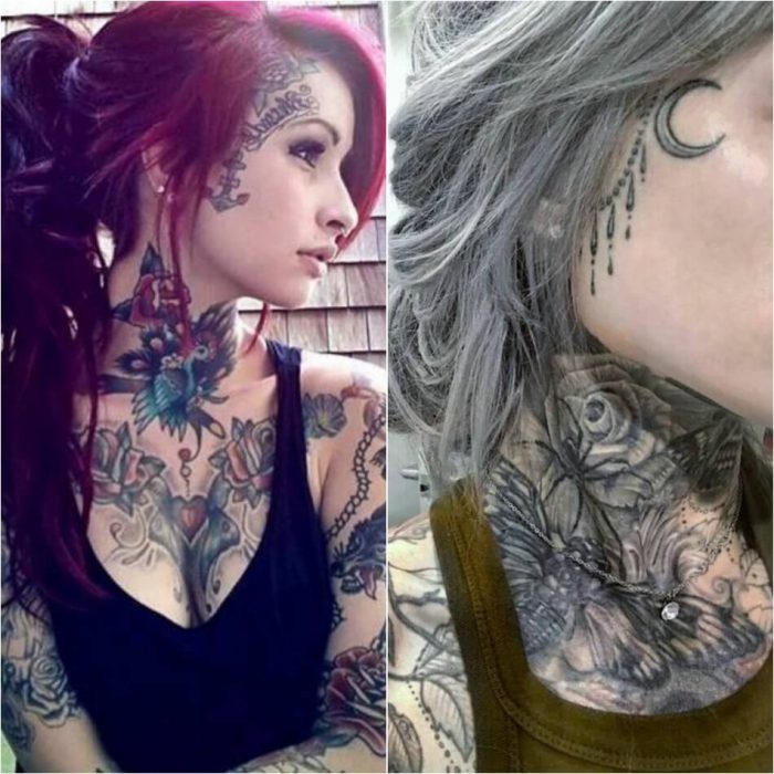 тату на лице - женские тату на лице - тату на лице для девушек - татуировки на лице женские 