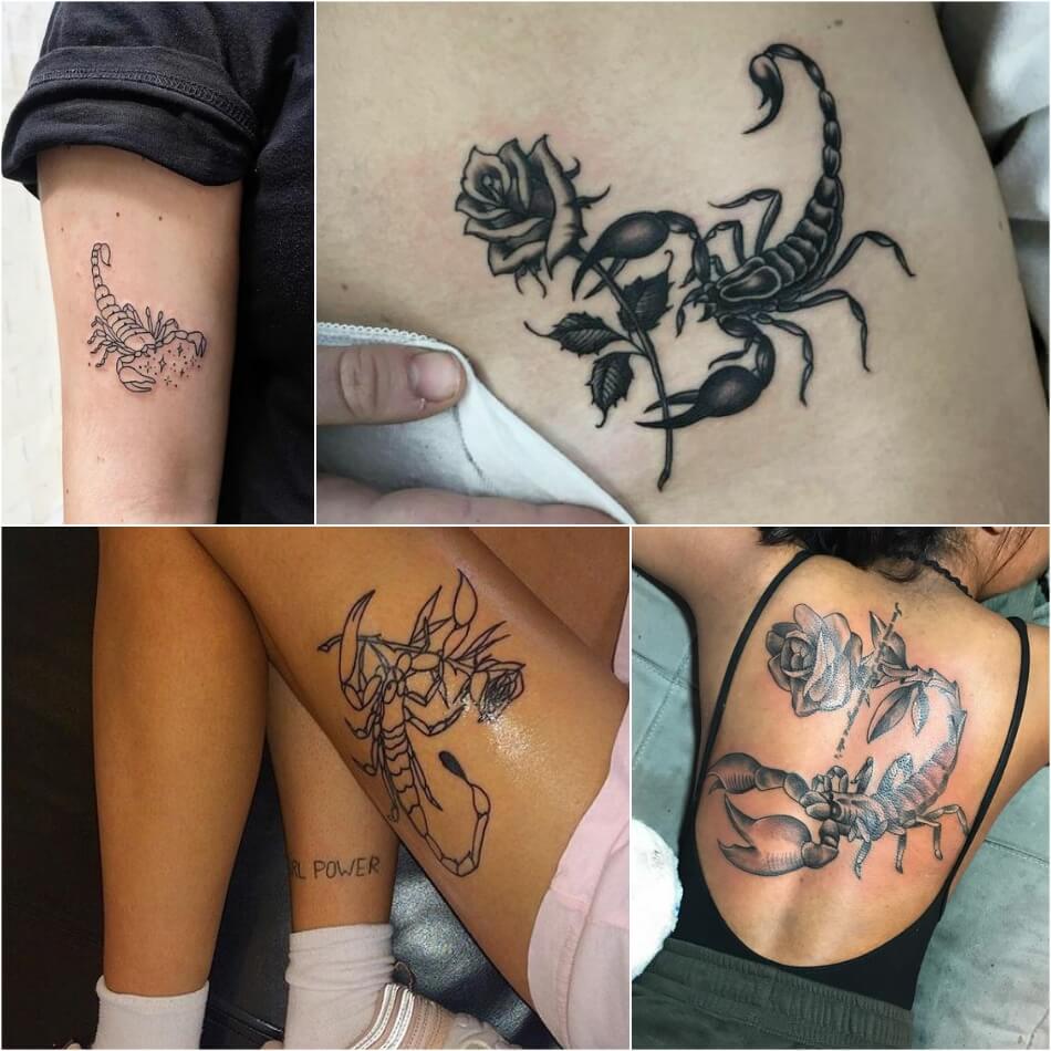 тату скорпион - женские тату скорпион - тату скорпион для девушек 