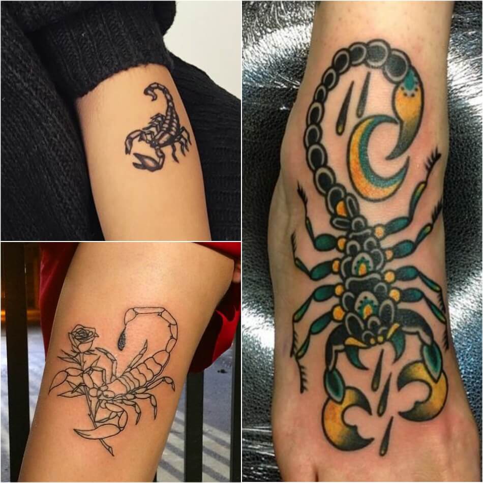 тату скорпион - женские тату скорпион - тату скорпион для девушек 
