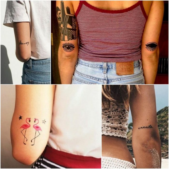 женские тату на руке -женские тату на локте - тату на локте для девушек 