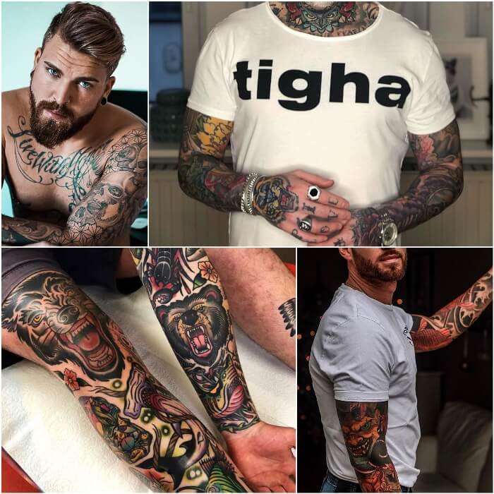 тату рукав мужской - татуировки мужские - тату рукав