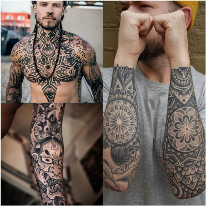 тату рукав мужской - татуировки мужские - тату рукав